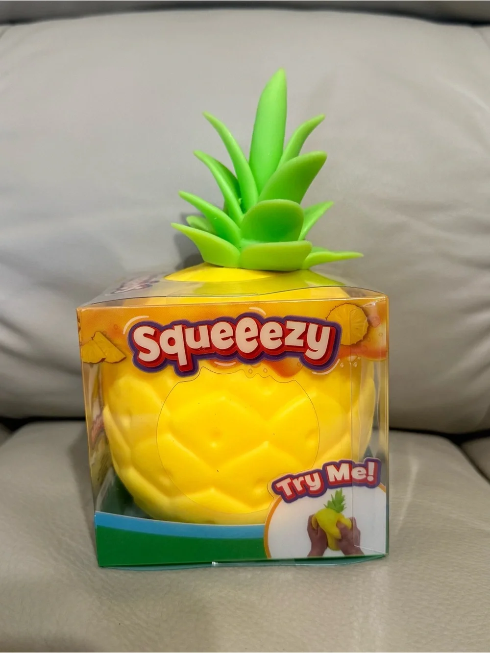 NEW Sunny Days Squeeezy Jumbo Pineapple Squishy Fidget Sensory Fruit Toy